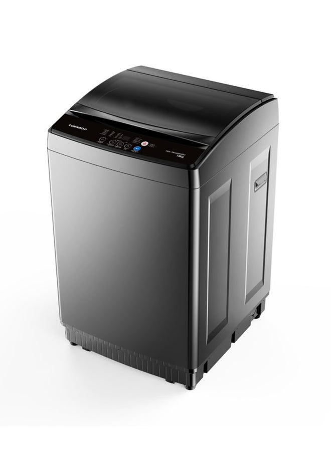 Tornado Top Load Fully Automatic Washing Machine 11kg, Intelligent Control Technology, Power Off Memory, Auto Balancing & Tempered Glass Lid, Child Safety Lock, Dark Grey, TWX-TN11DGOQSK.